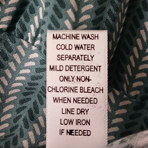 Kaktus Maxi Dress S Turquoise Tiered Striped Relaxed Rayon - Picture 7 of 7